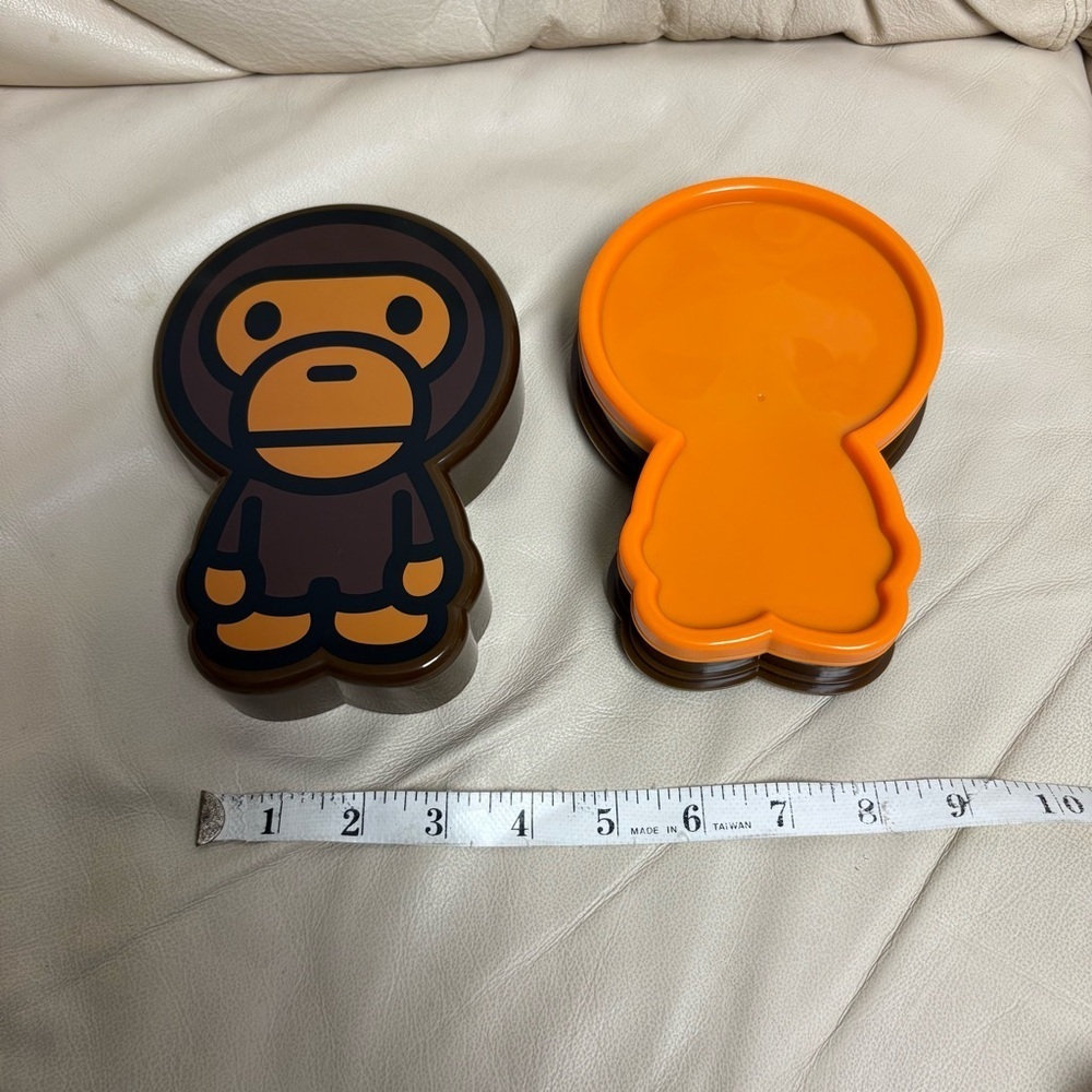 BAPE BABY MILO Plastic Lunch Bento Box Brown Bathing Ape Japan 2008 - Picture 2 of 12